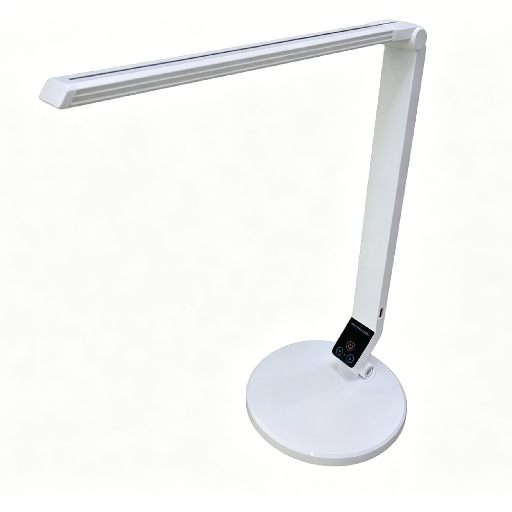 Foldable desk lamp with charging output