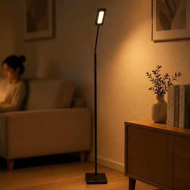 Flexible Gooseneck Floor Lamp with Remote Control